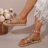 Fashion 2025 Summer New Open-Toe Women's Slippers Fashion Outdoor Plus Size Light Comfortable Casual Non-Slip Flat Slipperszapatos Mujer