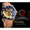 Forsining Men's Fashion Casual Hollow Waterproof Automatic Mechanical Watch