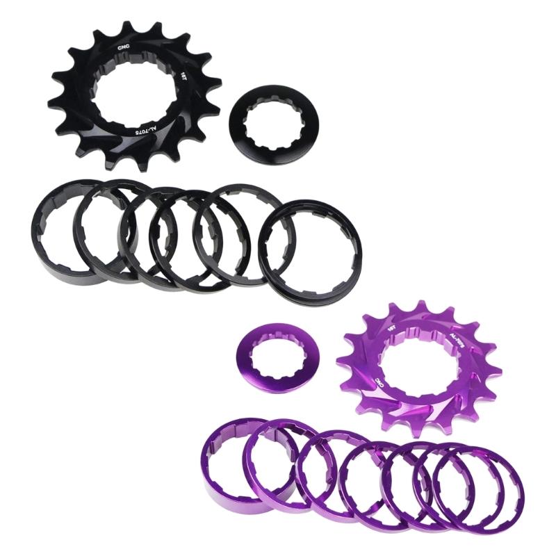 16 fogas egysebességes fogaskerék Mountain Bike-hoz erős szerkezetű átalakítókészlet Könnyen felszerelhető