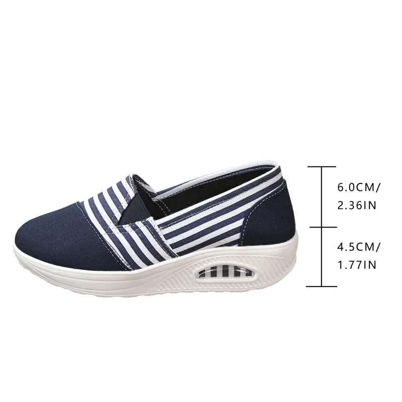 Fashion Women's Shoes 2025 Round Toe Women's Flats New Casual  Loafers Woman Flat Platform Female Shoes Wedges Ladies Slip On Sneakers