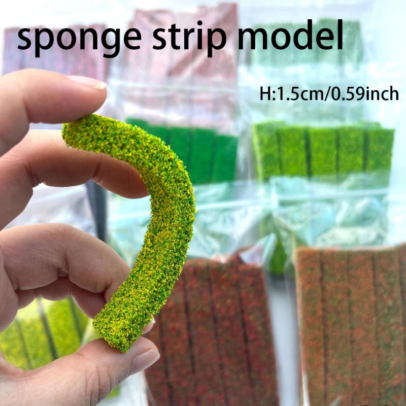 2 Stück Simulation DIY Materialien Graszaun Strauchstreifen Grün Sandtisch Miniaturmodell Für Außen Innen Gebäude Diorama