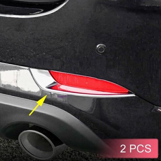 For Mazda CX~5 ~2024 Chrome Car Rear bumper Fog Light Lamp frame Cover Trim