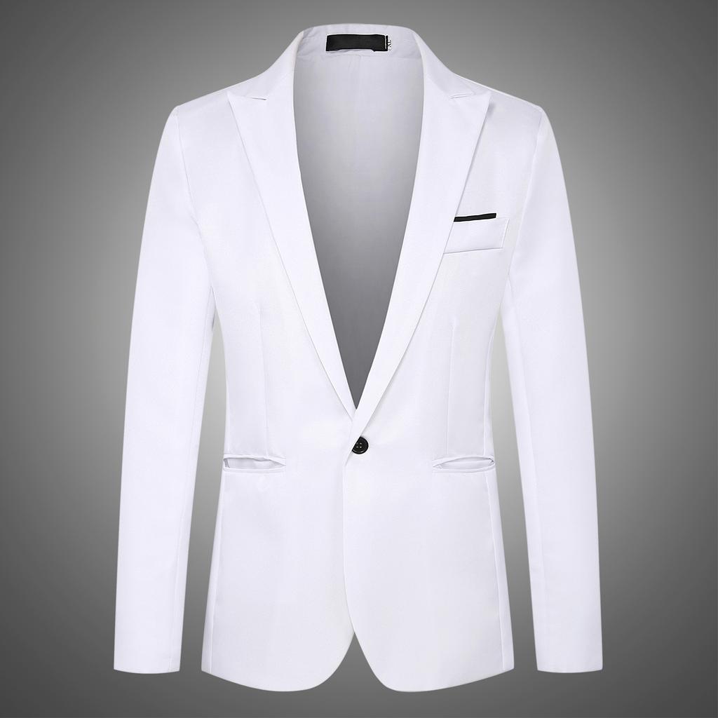Fashion Men'S Clothing One-Button Casual Small Blazer Jacket Korean Version Suit One-Piece Delivery