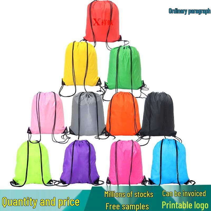 Custom Double Shoulder Polyester Drawstring Backpack for Events or Marathon
