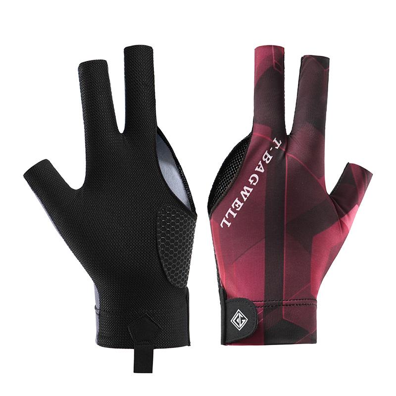 Billiard 3-Finger Fingerless Gloves: Thin, Breathable, Sweat-Wicking, Anti-Slip Snooker Pool Gloves, Single Full-Finger Pack.
