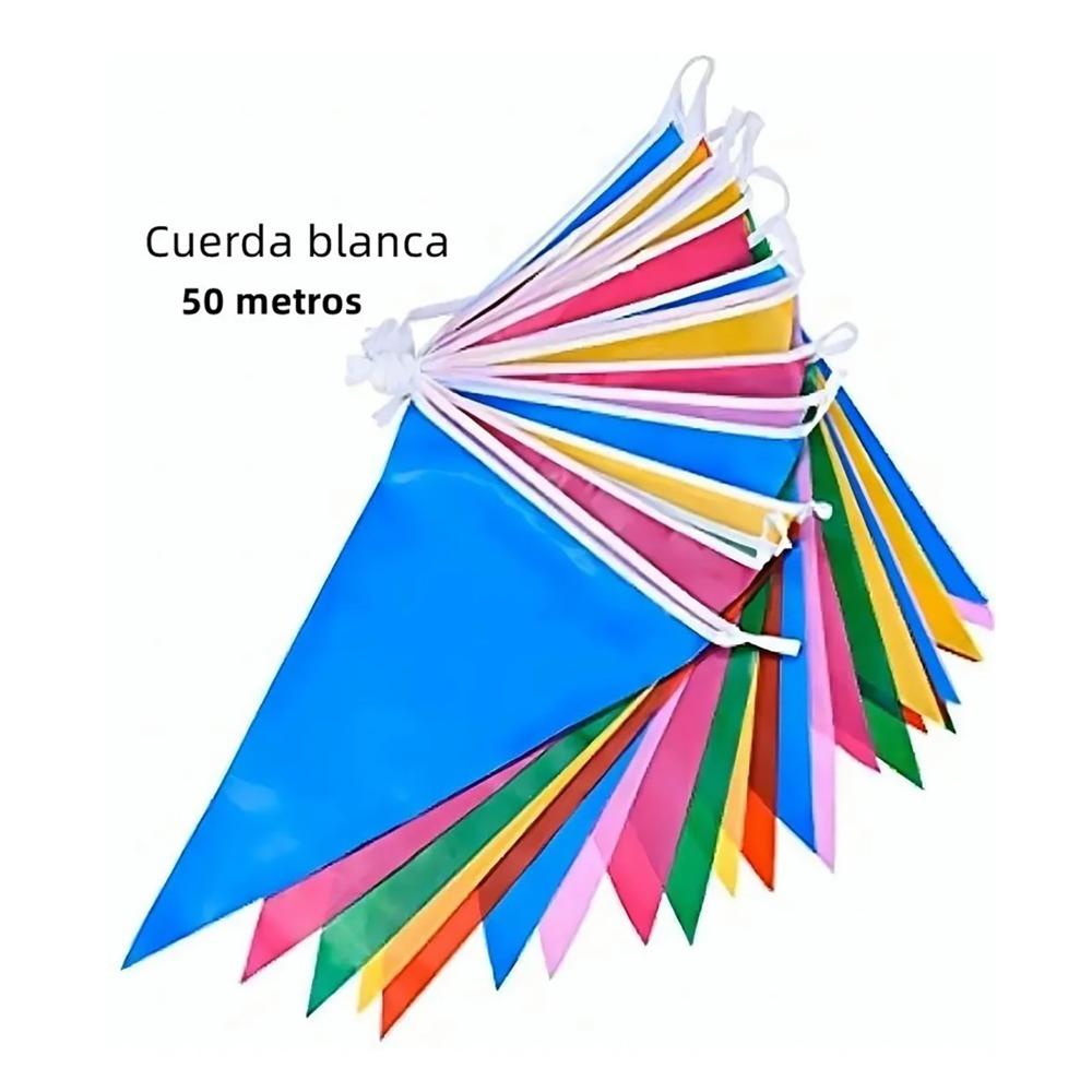 5.12 x 7.09in Pennant Banner 50M Length Hanging Banner Decoration Banner Rope Festival Celebration