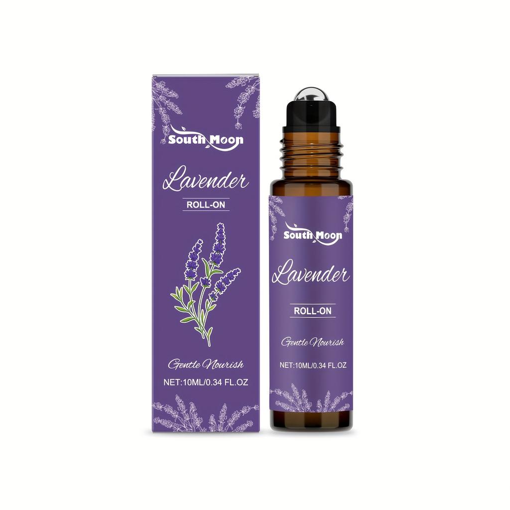 Lavender Fragrance Essential Oil Roller Bottle, Refreshing and Portable Plant Body Care Fragrance Ball Enriched with Niacinamide & Centella Asiatica