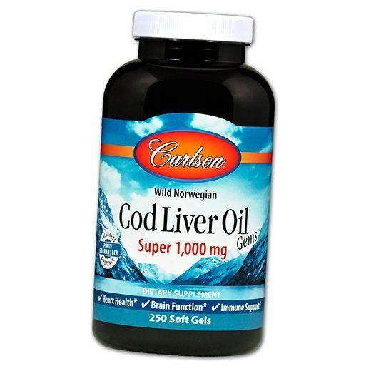 Cod Liver Oil, Cod Liver Oil Super 1000, Carlson Labs 100 Gelcaps (67353007)