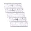 5x/Set Flexible Nail Art Ruler Transparent Manicure Ruler Nail Measuring Tools