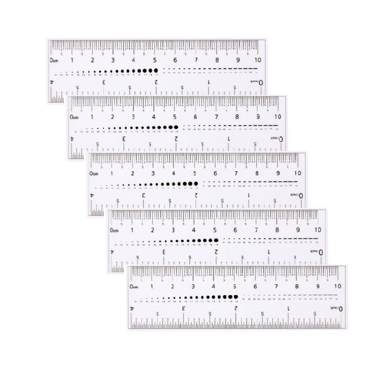

5x/Set Flexible Nail Art Ruler Transparent Manicure Ruler Nail Measuring Tools 1