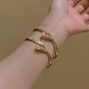 Korean Gold Irregular Pearl Rhinestone Bracelet Minimalist Niche Women Street Shooting Jewelry