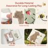 Baby Cloth Book With Bear  Goose Sensory Crinkle Activity Book With Mirror Teether And Hanging Ring Early Educational Toys