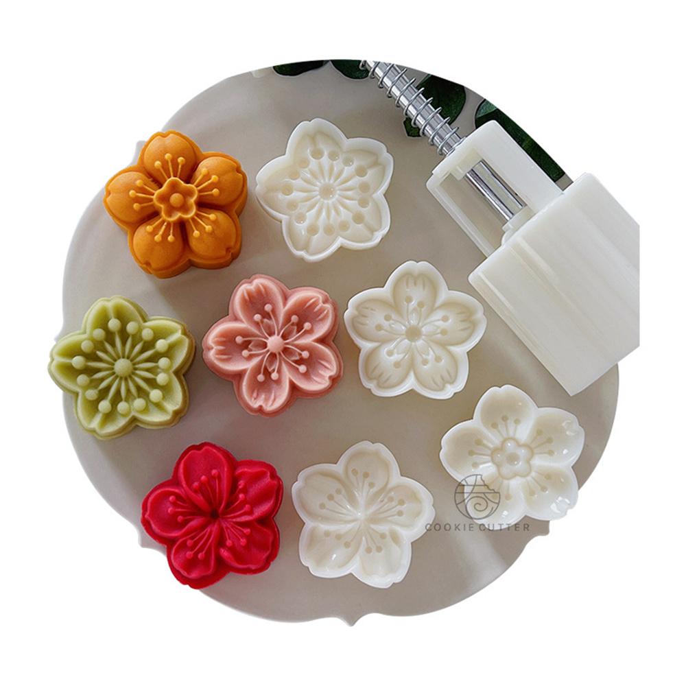 Manual Molding 4.7cm Mold The Flowers Household Tool Baking Utensils Food Supplement Mold 50g To Bake Moon Cake Cake Tools Abs