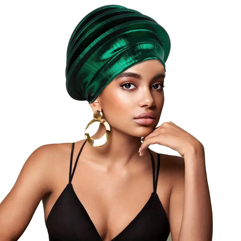 Traditional Spiral Beret Solid Color Nigeria Headpiece  Wedding Party African Lady Use