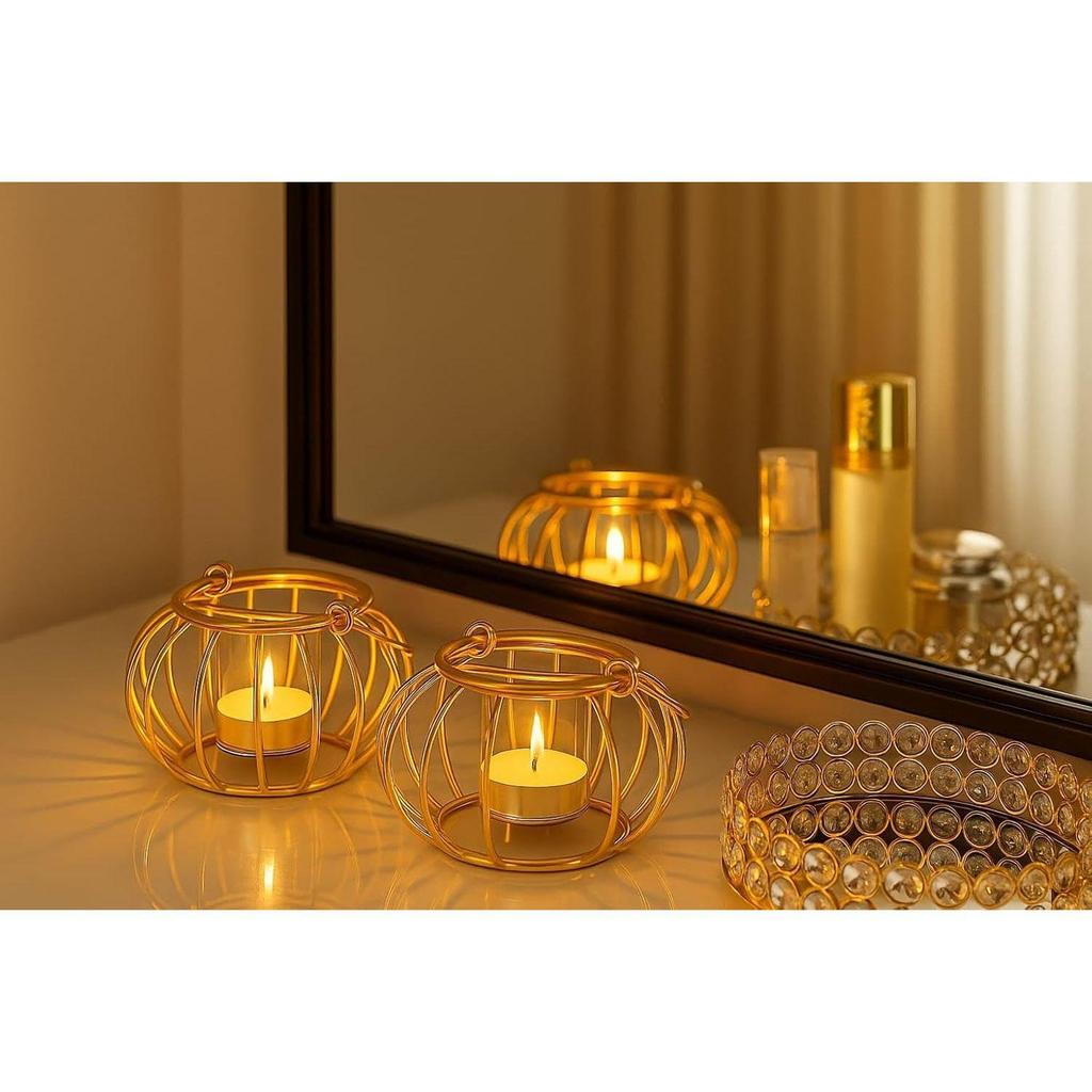 Hanging Diya for Diwali Decoration | Glass Tea Light Candle Holder | Home Decor Accent for Festivals | Return Gift for Housewarming