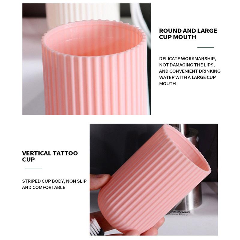 Travel Mouthwash Cup Portable Cute Essential for Business Trips Toothbrush Case with Lid Multifunctional Storage Set