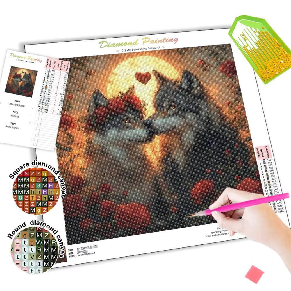Diamond Painting Accessories Animals Full Round Drill Arts Crafts Original Gifts Diamond Mosaic Cross Stitch Kit