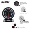 CNSPEED 60mm Water Temperature Gauge 20-120 Celsius with 1 / 8NPT Water Temperature Seal Pipe Sensor Adapter New