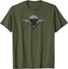 Französische Fallschirmjägerflügel Militär Herren T-Shirt Kurzarm Lässig 100% Baumwolle Hemden