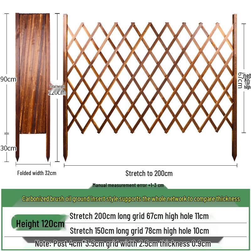 Extendable Anticorrosive Wood Garden Fence & Climbing Frame for Outdoor and Indoor Use