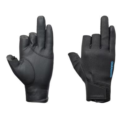 Shimano 03 Titanium Alpha Gloves, 3-Piece Cut, Black, GL-054Y, Size 2XL