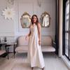 2024 Summer Slim Sleeveless Solid Color Large Swing Dress for Women