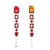 Solar-Powered Reflective Flashing Warning Sign for Intersections