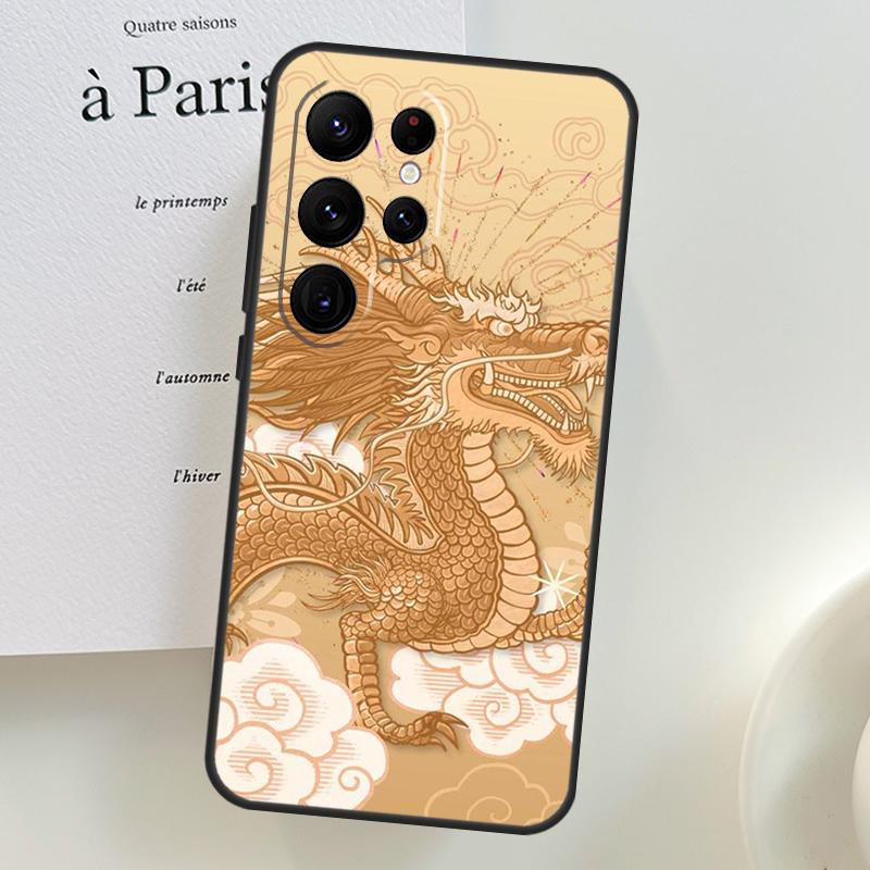 Chinese Dragon Case For Samsung Galaxy S26 Ultra S25 S24 S23 S22 S21 S10 Plus S20 FE S25 Ultra Phone Cover