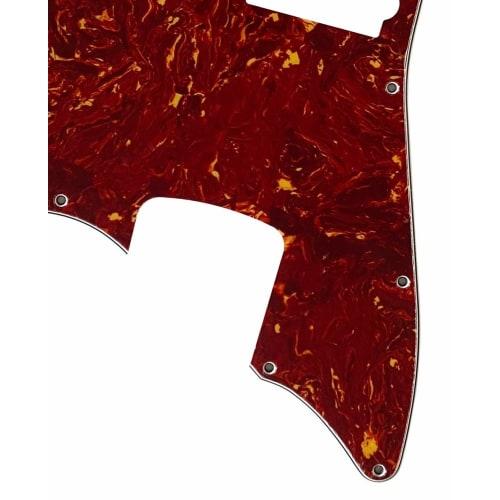Guitar Pickguard for Squier Jaguar Bass VM Style Guitar Pickguard with Scratch Plate (4-Ply Red Tortoise)