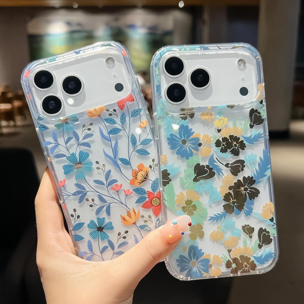 Capa de Telefone Floral Apple 17 ProMax – Design Estético de Cobertura Total para Proteção Dois em Um