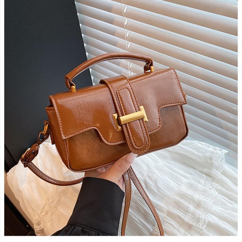 New niche retro handbag small bag women's simple small square bag versatile shoulder messenger bag
