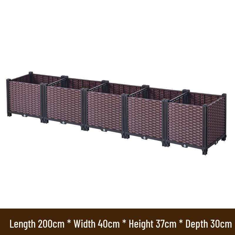 Multi-layer Space-saving Rectangular Planter Box for Indoor/Outdoor Vegetable Gardening