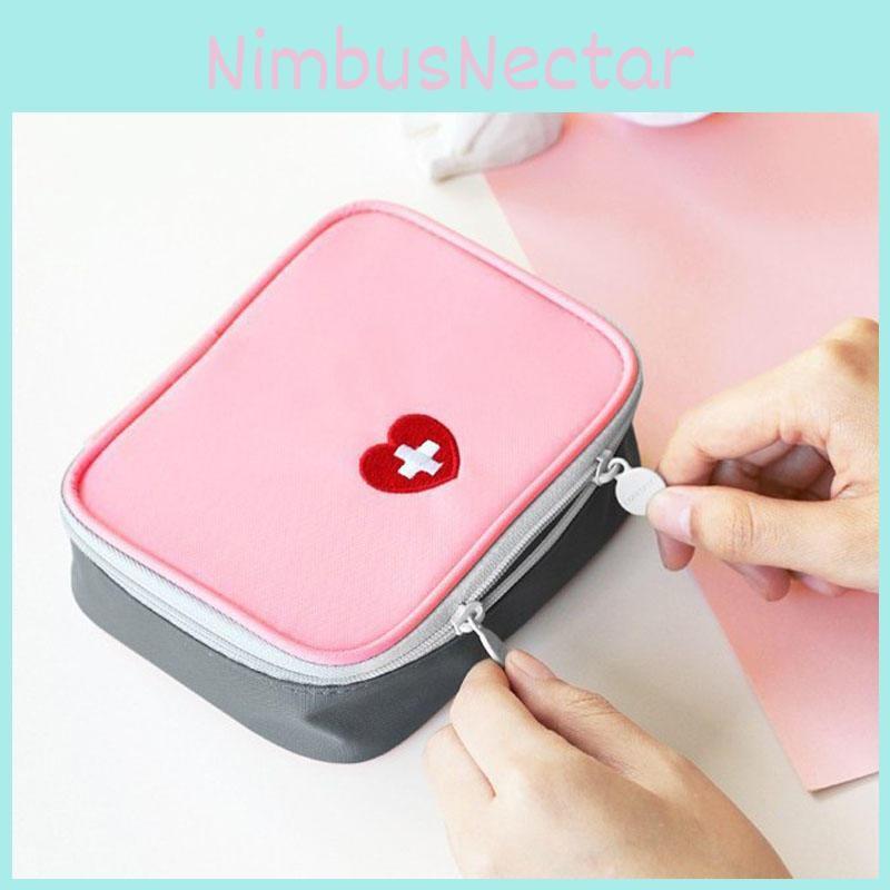 Multi Square Mini Functional Portable Pill Storage Bag For Family Travel Use