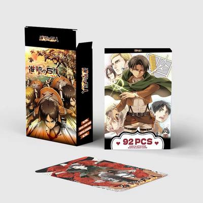Attack on Titan Lomo Karten 60 Stück Aufkleber 32 Stück Anime Fotokarte Waren