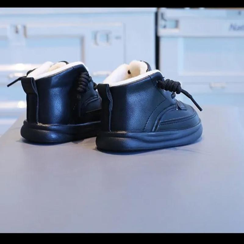 Cotton Baby C Plus Velvet Thick Snow Boots Cotton Shoes Boy and Girl Shoes Children's Shoes Waterproof Tide Version