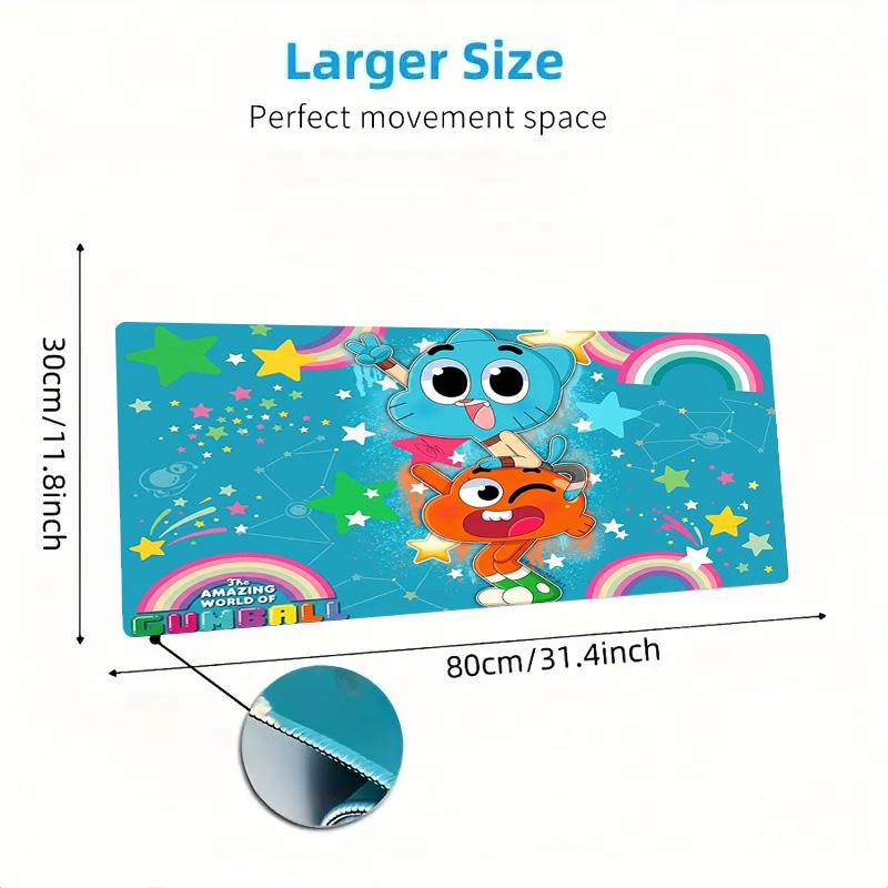 The Amazing World of Gumball Cartoon Color Mouse Pad Large Gaming Table Cushion Non-slip Laptop Tablet Big Mousepad XXL Mat Mini PC Playmat With Lock