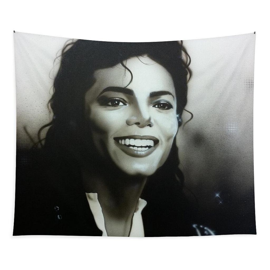 Michael Jackson psychedelisches Porträt Wandteppich Raumwanddekoration Studentenwohnheim Wandteppich Bar Partydekoration Konzert-Souvenirs