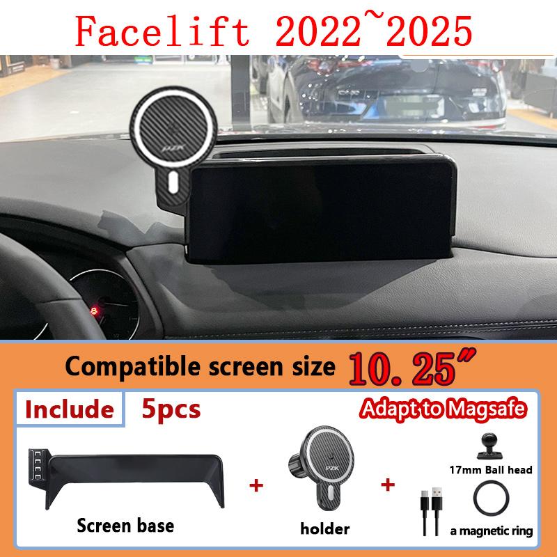 LHD Für Mazda CX-5 KF MK2 2017~2025 Auto Handyhalter Drehbarer GPS-Navigationsbildschirm Handyhalterung Halter Ständer Auto Zubehör