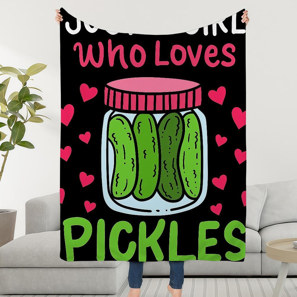 

Blanket Funny Cucumbers Throw Super Cosy Plush Living Room Sofa Couch Childish Pickled Birthday Gifts 75cmx90cm