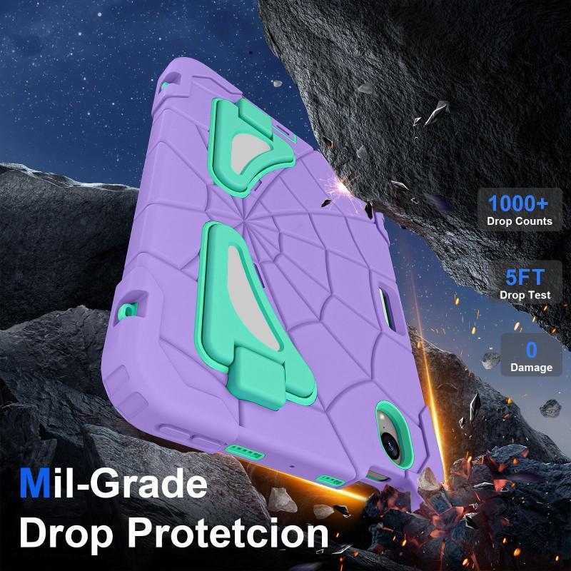 Spider-Man Themed Silicone Case With Kickstand IPad Mini 7 6 Kids Shockproof Full Cover Protective Shell