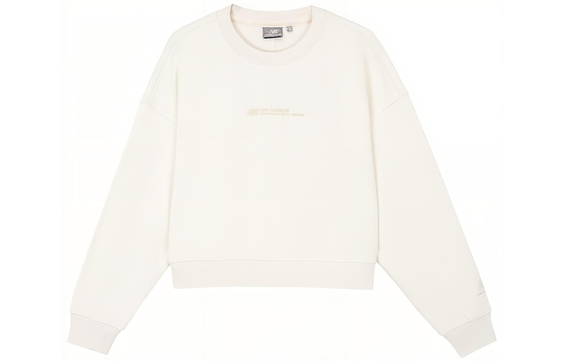New Balance Sweatshirts Women s White Crew Neck Moderate Regular 5CD37342-IV L