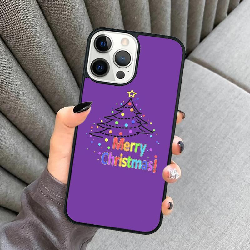 Merry Christmas Tree Phone Case For iPhone 16 15 13 14 Pro Max 11 12 Mini Plus 2022 XR XS MAX Shell Cover coque