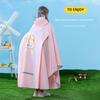 Children's Poncho Raincoat for Boys and Girls, Full-Body Waterproof with Backpack Space, Suitable for Older Children and Students, Special Pullover