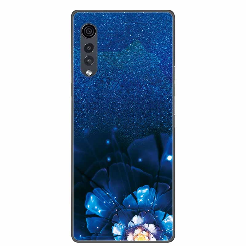For LG Velvet Luxury Phone Case Black Soft Silicone TPU Back Cover for LGVelvet 5G Funda LMG910EMW Protector Capa Cartoon Coque