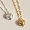 47Bag 925 Silver Chubby Heart Chain Necklace /Lowell