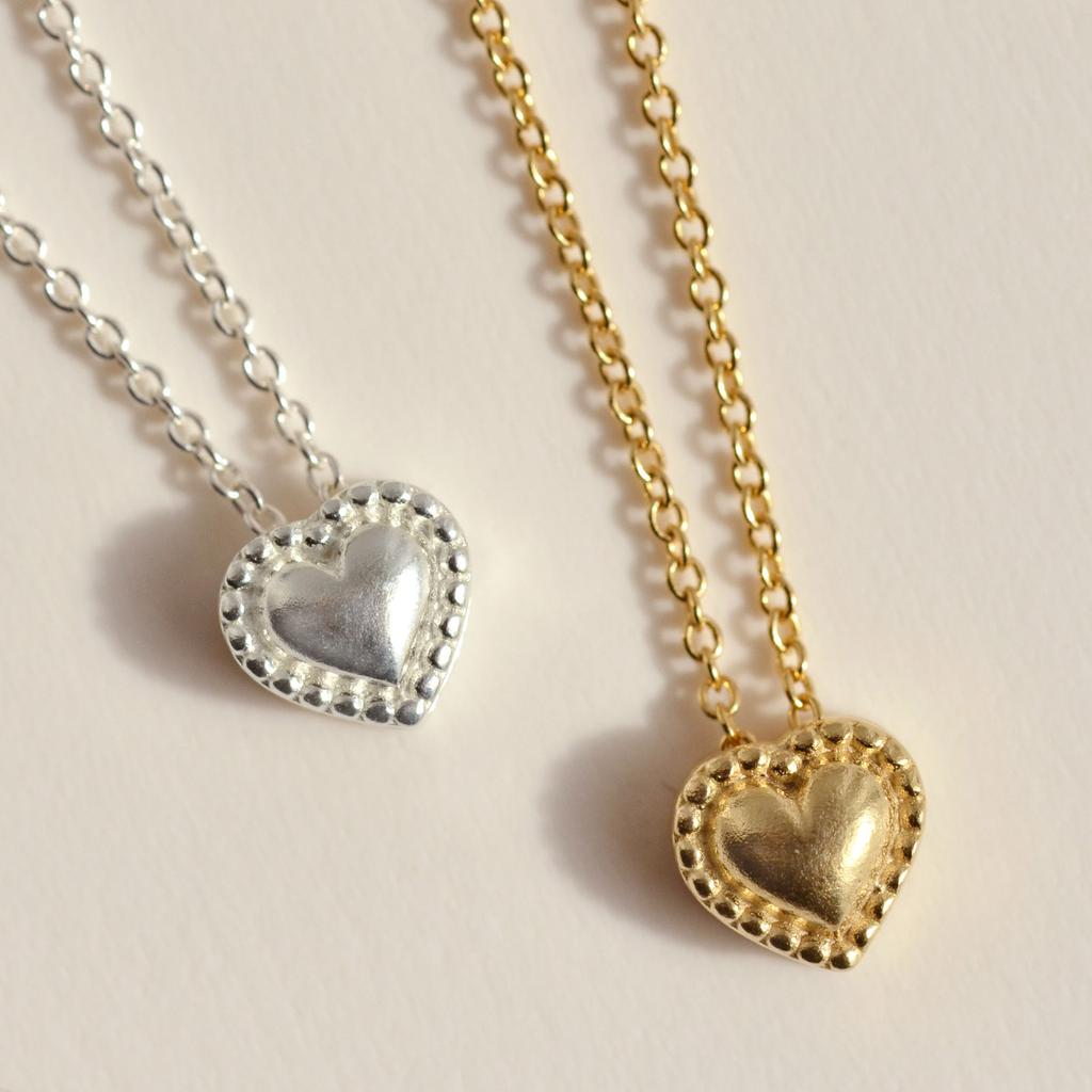 47Bag 925 Silver Chubby Heart Chain Necklace /Lowell
