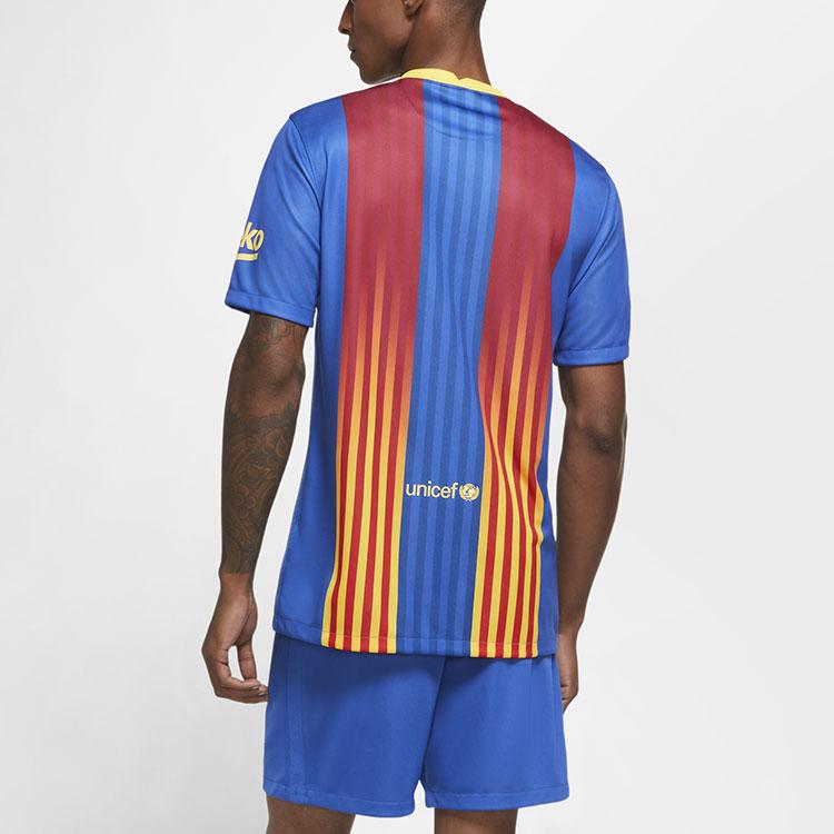 Nike 2020-2021 FC Barcelona Edycja Specjalna Koszulka Messi Color Block Męskie Góry Niebieski CK9890-481