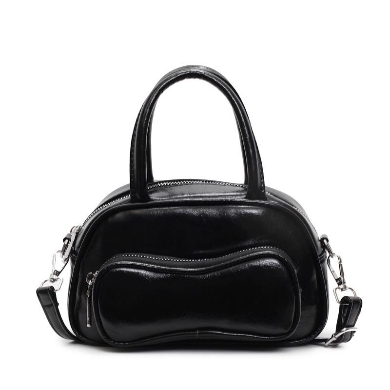 

Early spring high-grade texture handbag women s new solid color small fresh and fashionable shoulder messenger bag чорний