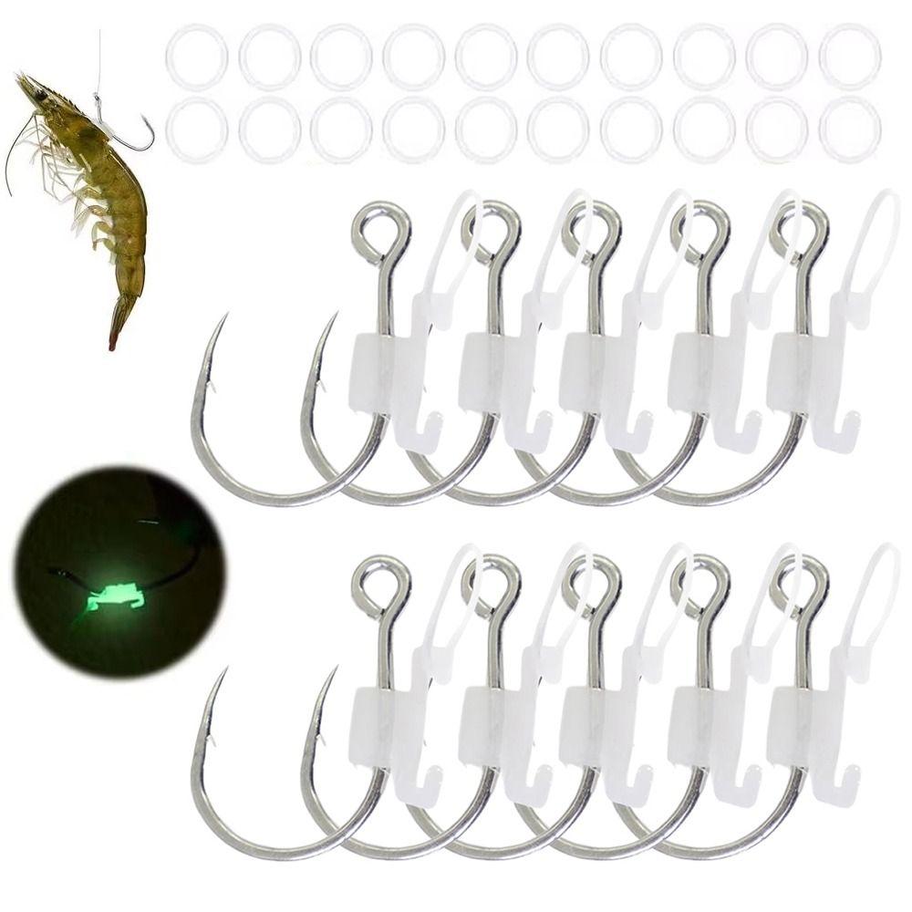 10Pcs High Strength Barbed Fishing Hook Heavy Duty Sea Bass Carbon Steel Hook  Live Bait