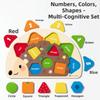Cartoon Shape Montessori Puzzle Toy Colorful Design Tangram Jigsaw Game Wooden Puzzle  Home Use